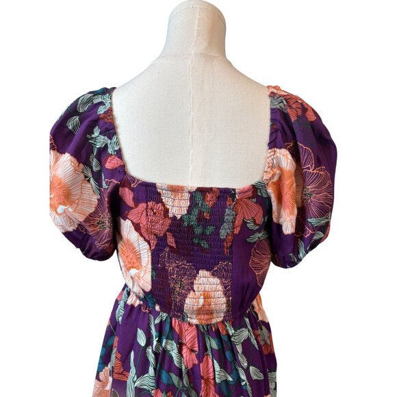 2/$30 NWT Floral XS Print NWT Dress By Band Of The Free Purple & Ivory - Picture 9 of 16